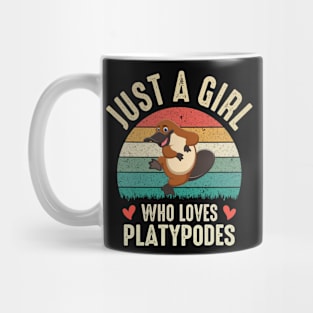 Just A Girl Who Loves Platypodes Funny Platypus Duckbill Australian Platypus Lover Mug